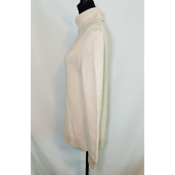 J. Crew Factory *NEW* Merino Wool Cotton Nylon Turtleneck Beige Sweater Women S‎ - Picture 2 of 11